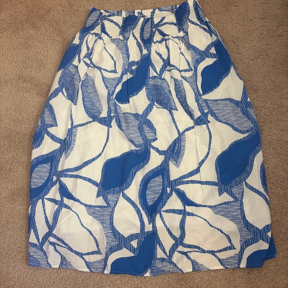 Nine West Maxi Skirt in Blue and White - Picture 3 of 4